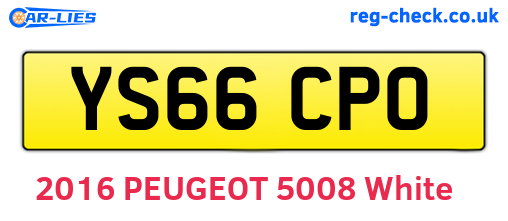 YS66CPO are the vehicle registration plates.