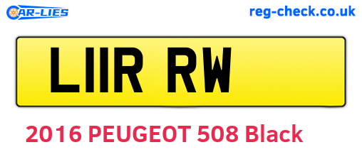 L11RRW are the vehicle registration plates.