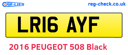 LR16AYF are the vehicle registration plates.