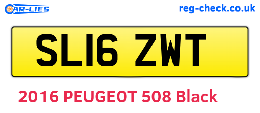 SL16ZWT are the vehicle registration plates.