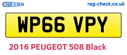 WP66VPY are the vehicle registration plates.