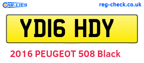 YD16HDY are the vehicle registration plates.
