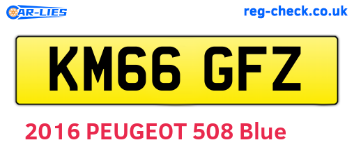 KM66GFZ are the vehicle registration plates.