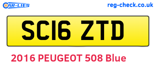 SC16ZTD are the vehicle registration plates.