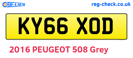 KY66XOD are the vehicle registration plates.