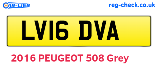 LV16DVA are the vehicle registration plates.