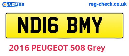 ND16BMY are the vehicle registration plates.
