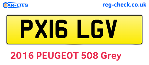 PX16LGV are the vehicle registration plates.