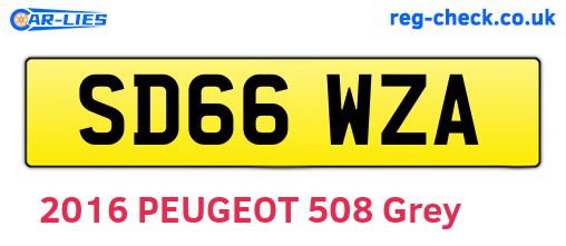 SD66WZA are the vehicle registration plates.