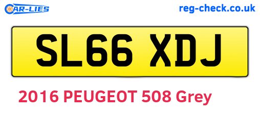 SL66XDJ are the vehicle registration plates.