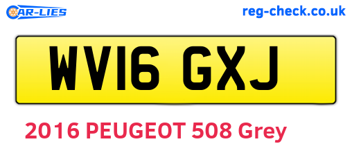 WV16GXJ are the vehicle registration plates.