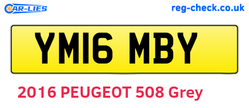 YM16MBY are the vehicle registration plates.