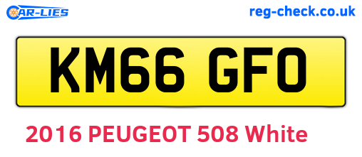 KM66GFO are the vehicle registration plates.