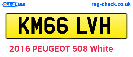 KM66LVH are the vehicle registration plates.