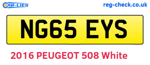 NG65EYS are the vehicle registration plates.