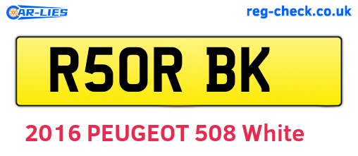 R50RBK are the vehicle registration plates.