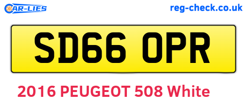 SD66OPR are the vehicle registration plates.
