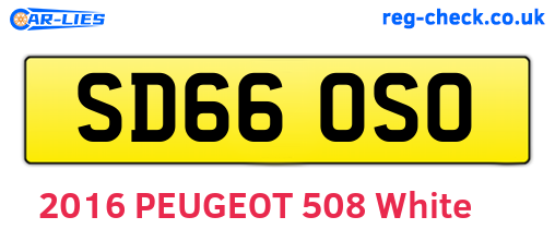SD66OSO are the vehicle registration plates.