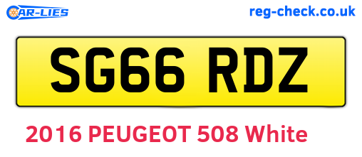 SG66RDZ are the vehicle registration plates.
