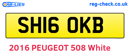 SH16OKB are the vehicle registration plates.