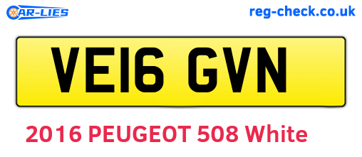 VE16GVN are the vehicle registration plates.