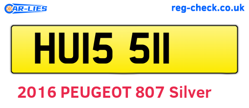 HUI5511 are the vehicle registration plates.