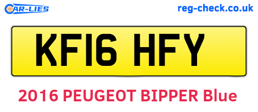 KF16HFY are the vehicle registration plates.