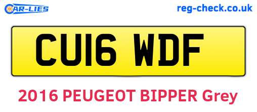 CU16WDF are the vehicle registration plates.