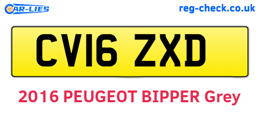 CV16ZXD are the vehicle registration plates.