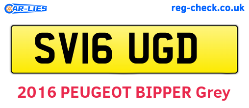 SV16UGD are the vehicle registration plates.