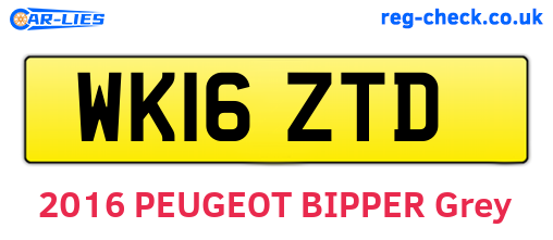 WK16ZTD are the vehicle registration plates.