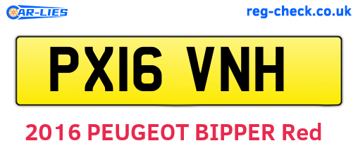 PX16VNH are the vehicle registration plates.