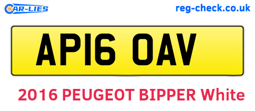 AP16OAV are the vehicle registration plates.
