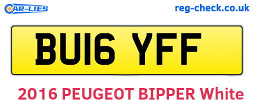 BU16YFF are the vehicle registration plates.