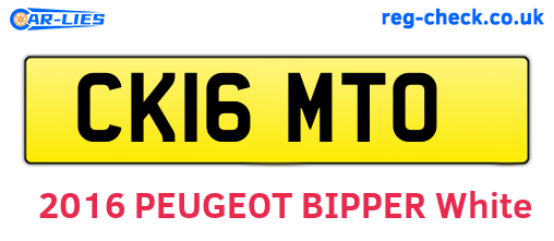 CK16MTO are the vehicle registration plates.