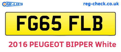 FG65FLB are the vehicle registration plates.