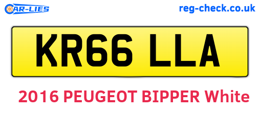 KR66LLA are the vehicle registration plates.