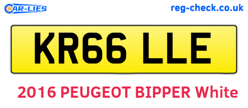 KR66LLE are the vehicle registration plates.