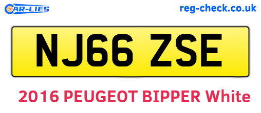 NJ66ZSE are the vehicle registration plates.
