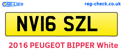 NV16SZL are the vehicle registration plates.