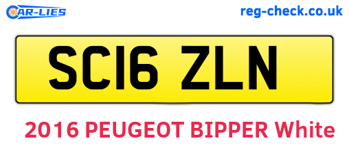 SC16ZLN are the vehicle registration plates.