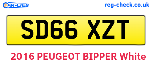 SD66XZT are the vehicle registration plates.