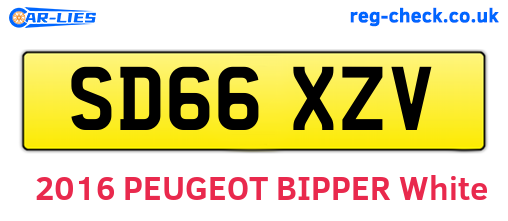 SD66XZV are the vehicle registration plates.