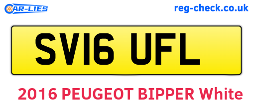 SV16UFL are the vehicle registration plates.