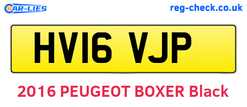 HV16VJP are the vehicle registration plates.