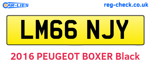 LM66NJY are the vehicle registration plates.