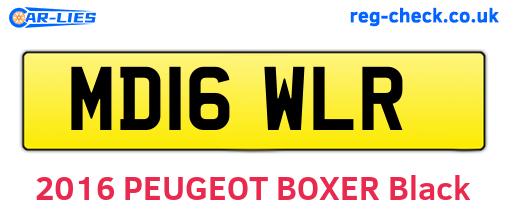 MD16WLR are the vehicle registration plates.