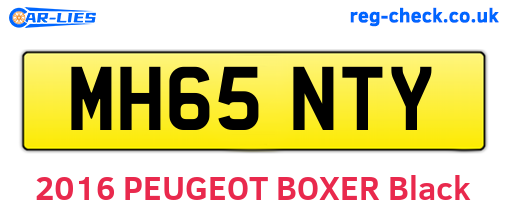 MH65NTY are the vehicle registration plates.
