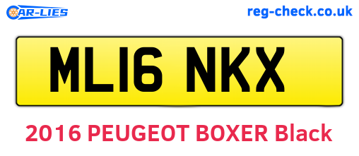 ML16NKX are the vehicle registration plates.