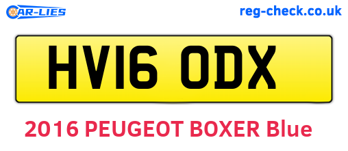 HV16ODX are the vehicle registration plates.